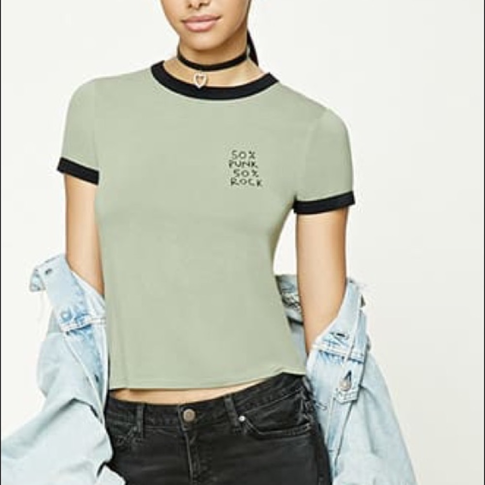 Forever 21 Camo Green T-shirt